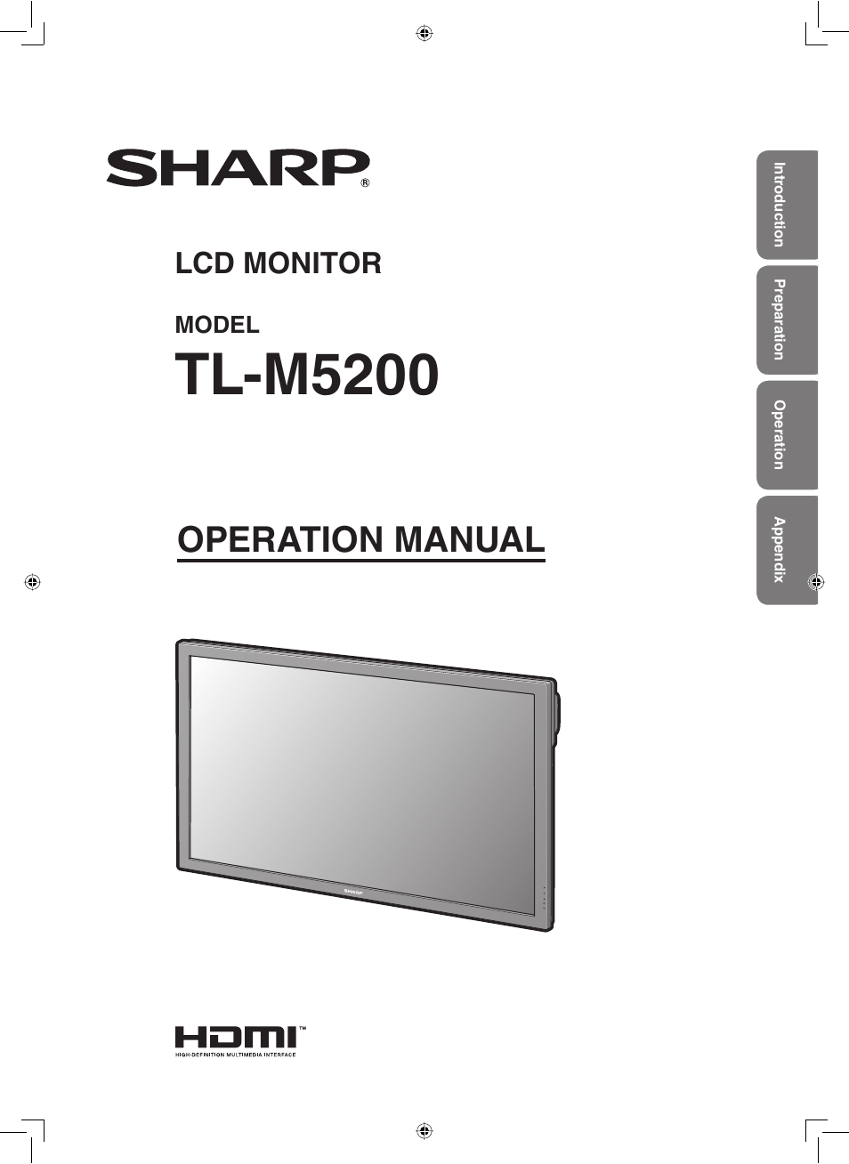 Sharp TL-M5200 User Manual | 76 pages
