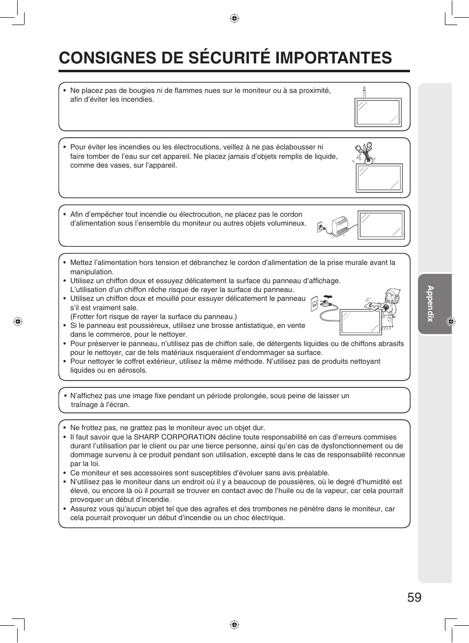 Consignes de sécurité importantes | Sharp TL-M5200 User Manual | Page 61 / 76