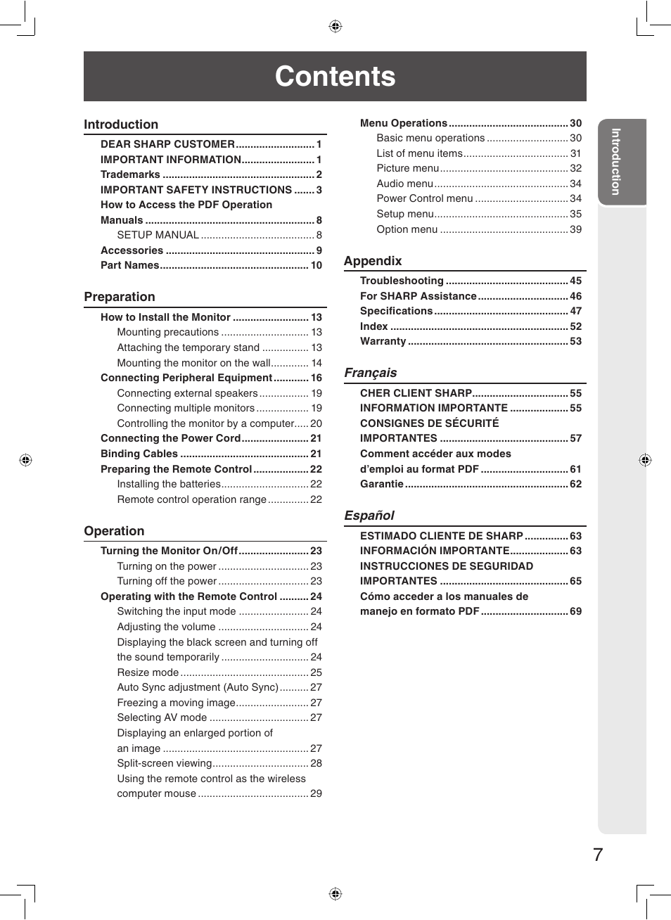 Sharp TL-M5200 User Manual | Page 9 / 76
