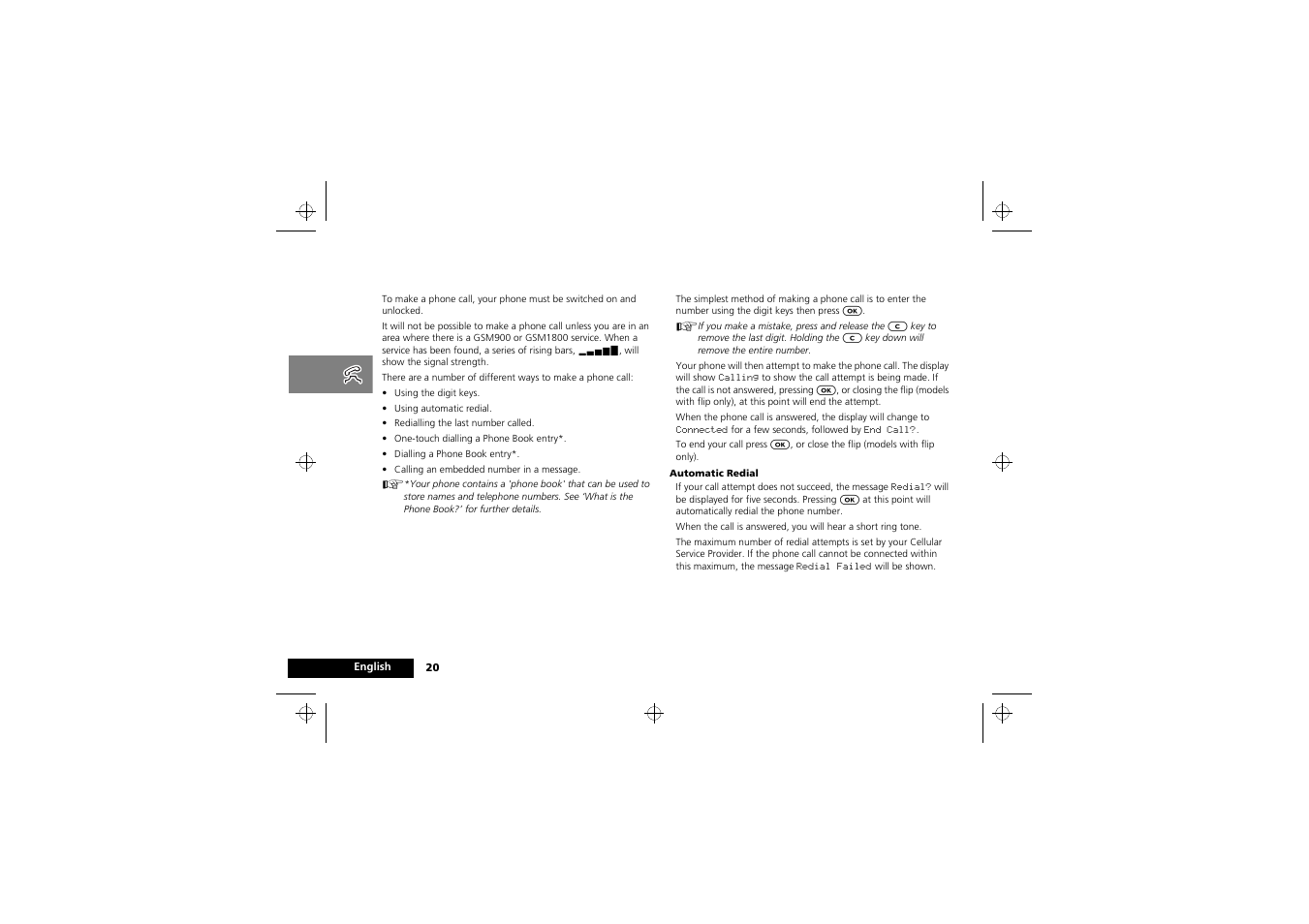 Making a phone call | Motorola M3588 User Manual | Page 22 / 76