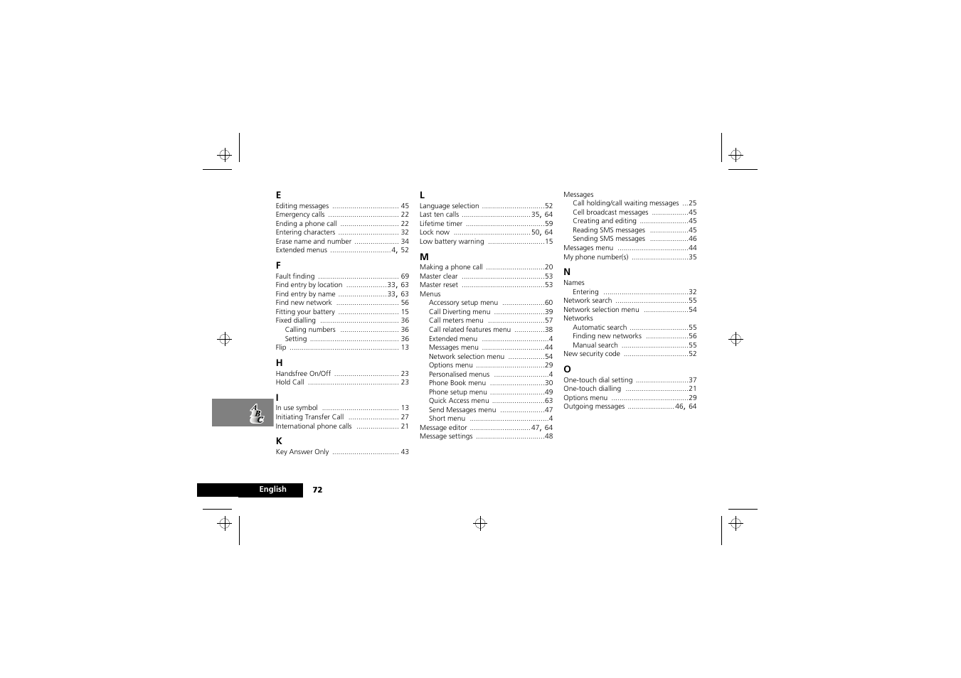 Motorola M3588 User Manual | Page 74 / 76