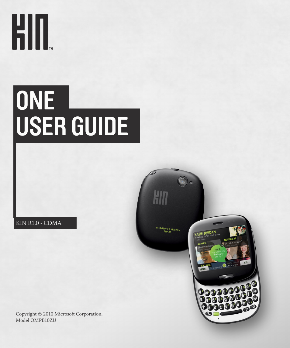 Sharp KIN One OMPB10ZU User Manual | 155 pages