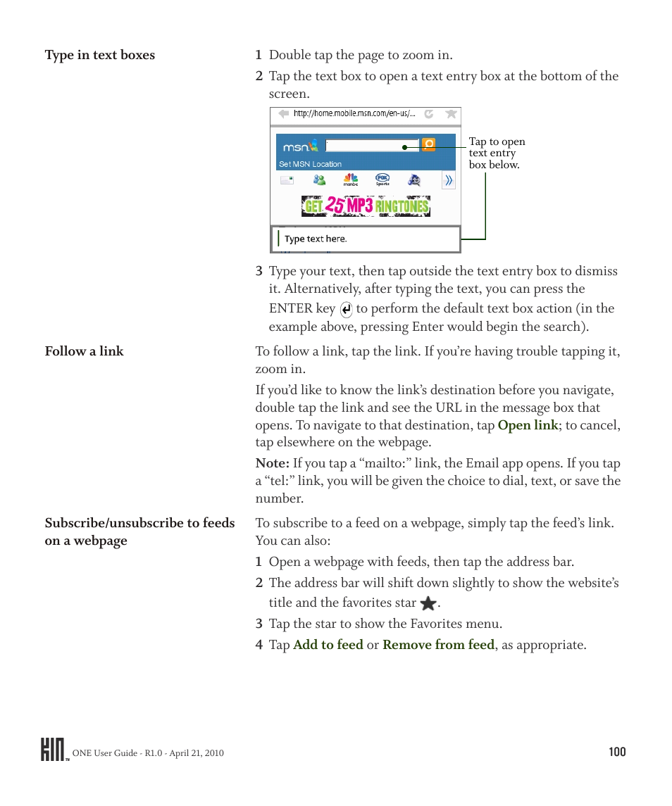 Sharp KIN One OMPB10ZU User Manual | Page 100 / 155