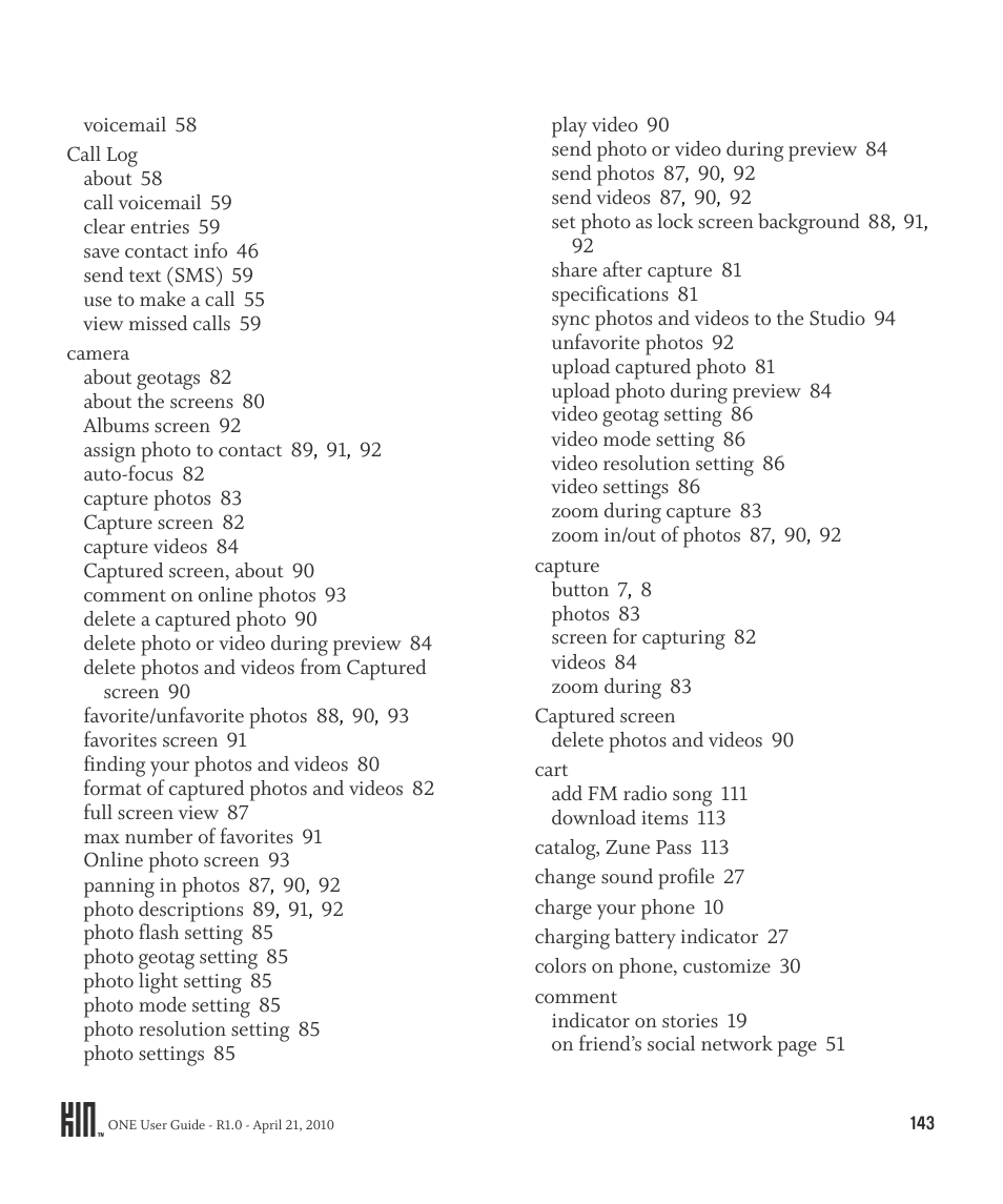 Sharp KIN One OMPB10ZU User Manual | Page 143 / 155