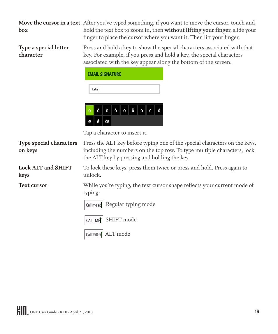 Sharp KIN One OMPB10ZU User Manual | Page 16 / 155