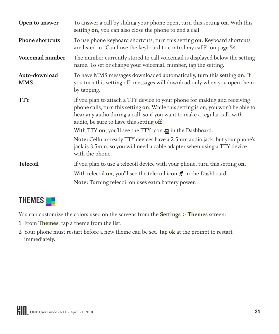 Themes, In “themes | Sharp KIN One OMPB10ZU User Manual | Page 34 / 155