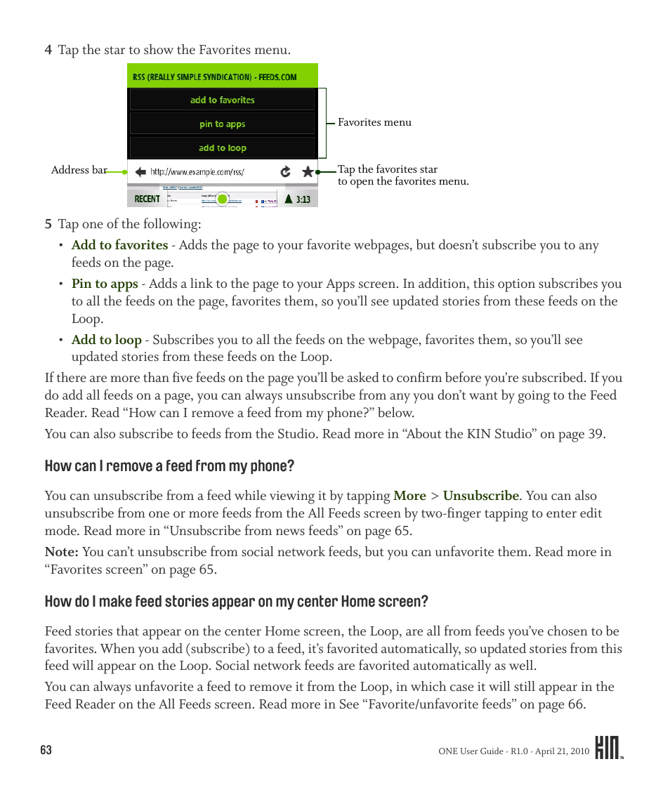 Sharp KIN One OMPB10ZU User Manual | Page 63 / 155