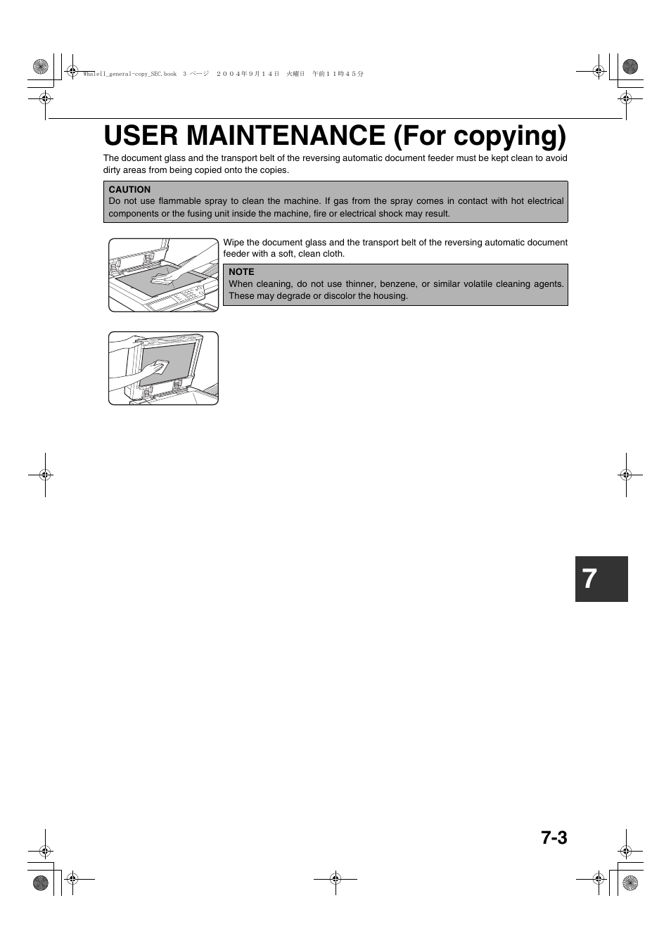 User maintenance (for copying), User maintenance (for copying) -3, 7user maintenance (for copying) | Sharp AR-BC320 User Manual | Page 127 / 140