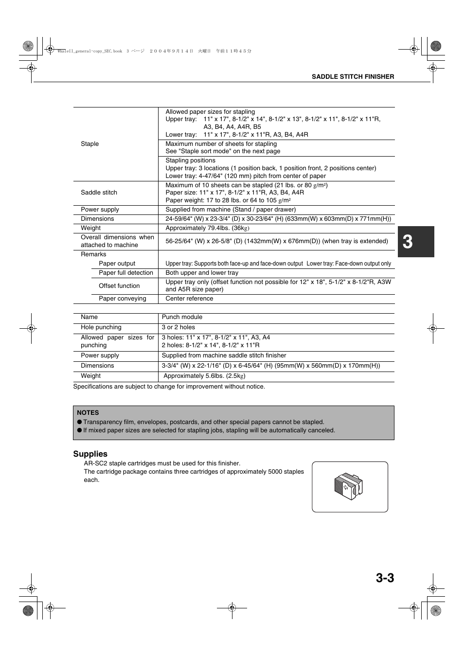 Supplies | Sharp AR-BC320 User Manual | Page 51 / 140