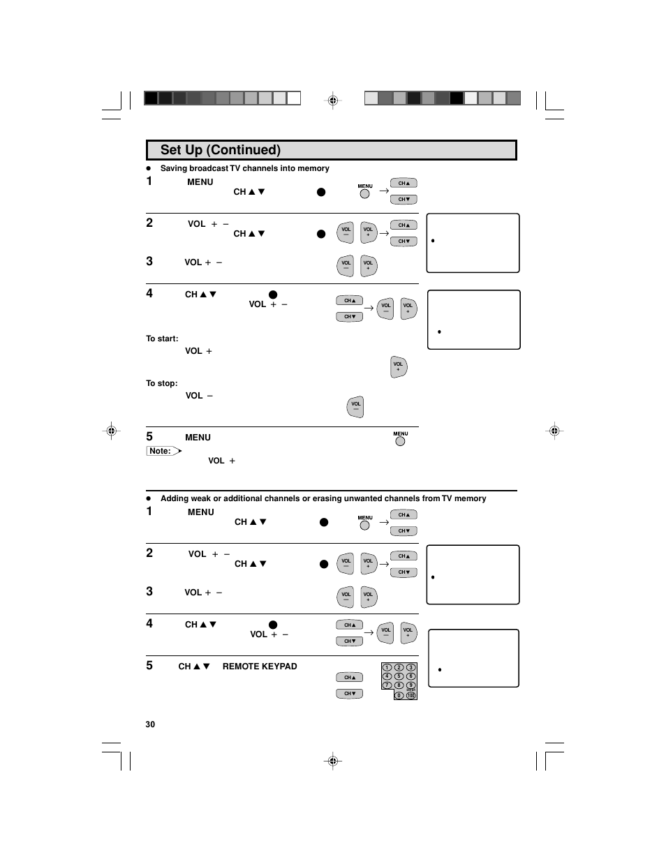 Set up (continued) | Sharp 32F543 User Manual | Page 30 / 47