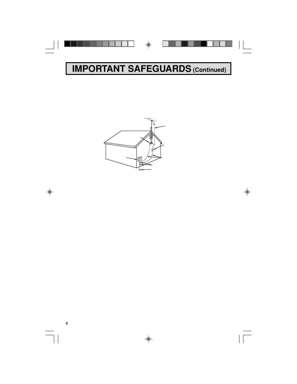 Important safeguards, Continued) | Sharp 32F543 User Manual | Page 4 / 47