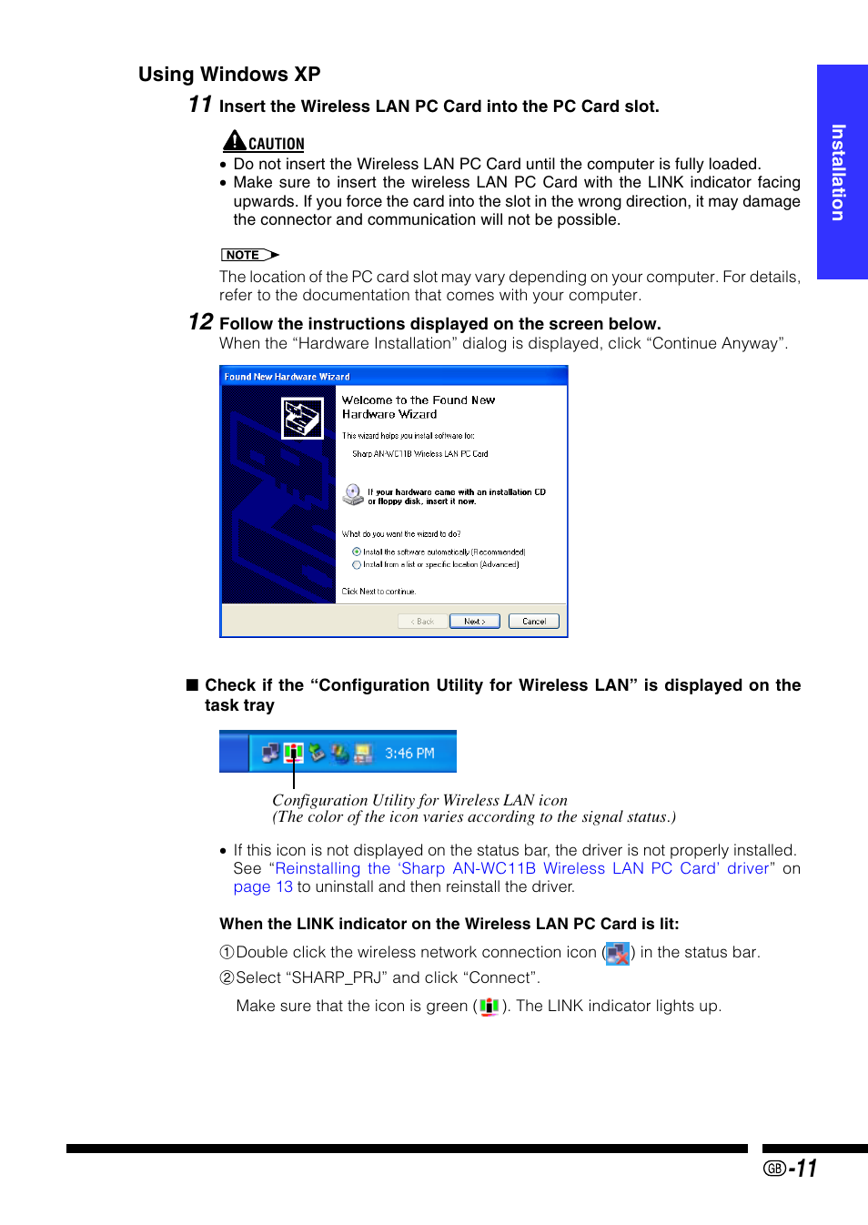 Using windows xp | Sharp PG-M25X User Manual | Page 11 / 62