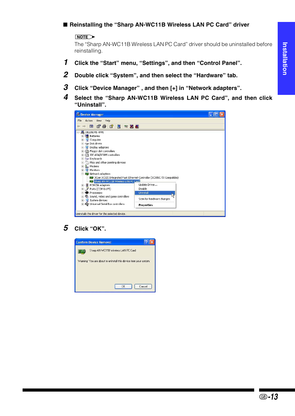 And then reinstall it again | Sharp PG-M25X User Manual | Page 13 / 62