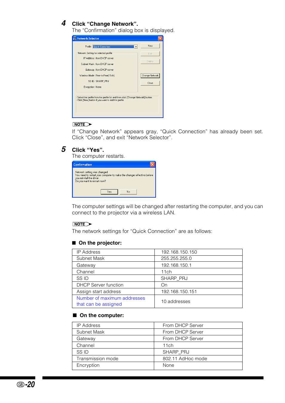 Sharp PG-M25X User Manual | Page 20 / 62