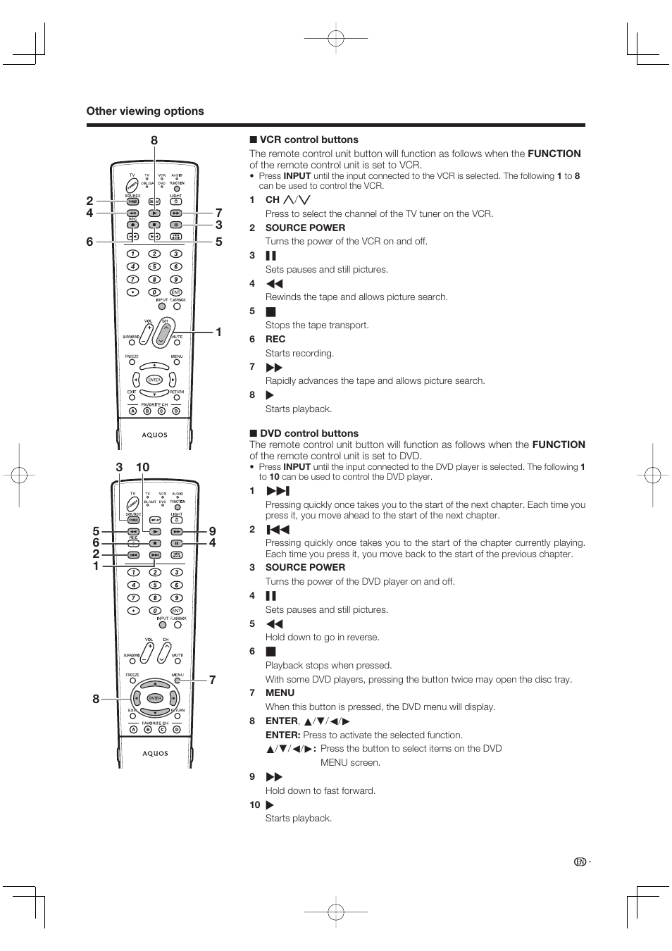 Sharp Aquos LC 65D64U User Manual | Page 55 / 70