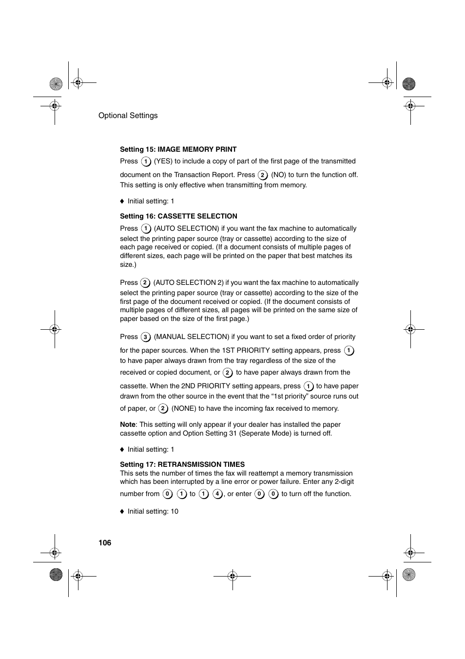 Sharp FO-4400 User Manual | Page 108 / 140