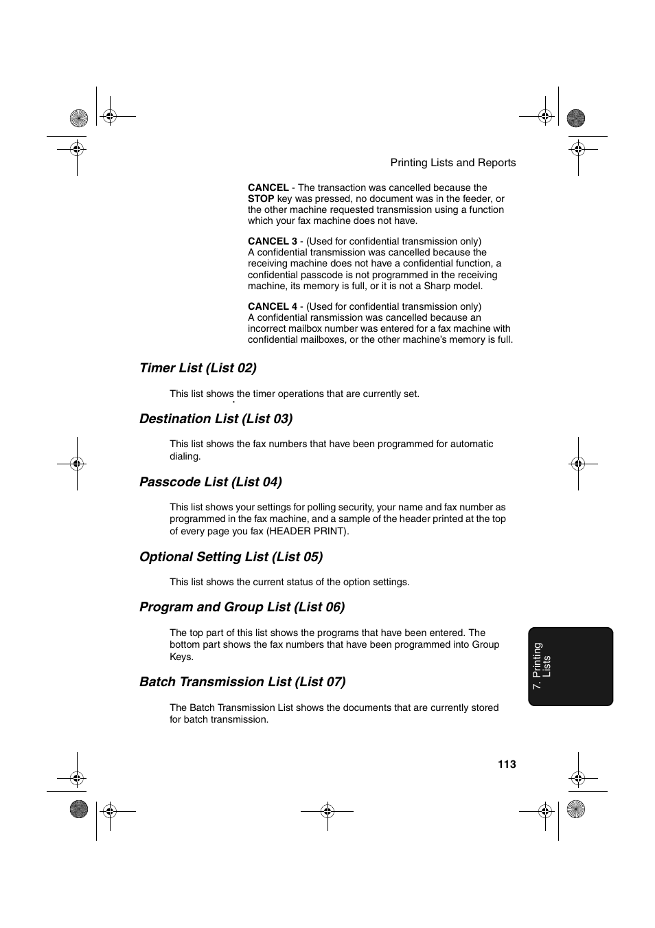 Sharp FO-4400 User Manual | Page 115 / 140