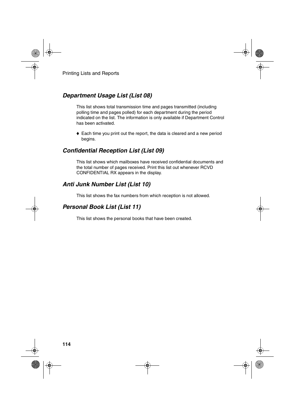 Sharp FO-4400 User Manual | Page 116 / 140