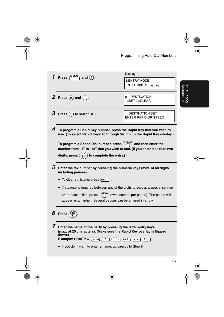 Sharp FO-4400 User Manual | Page 39 / 140