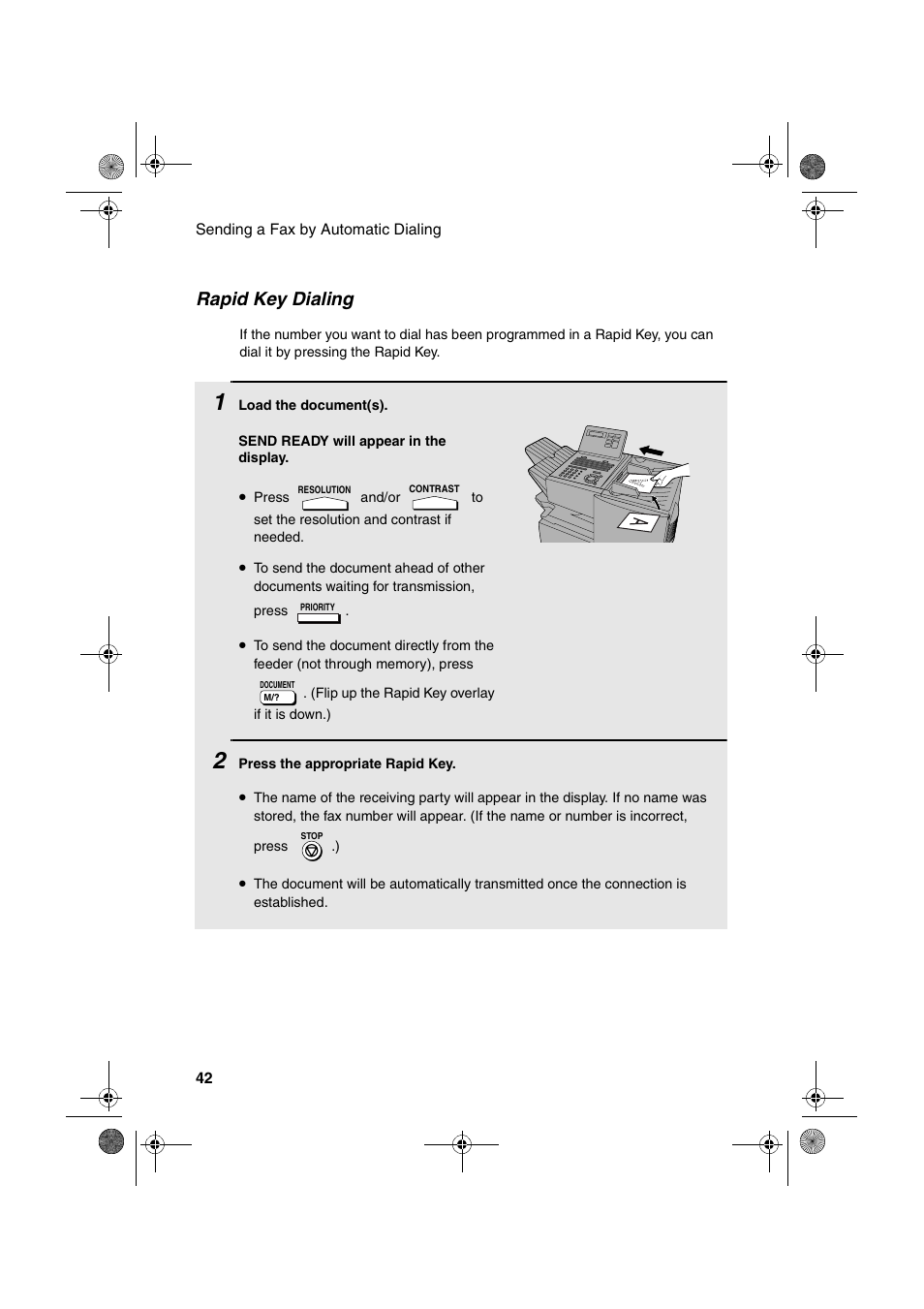 Rapid key dialing | Sharp FO-4400 User Manual | Page 44 / 140