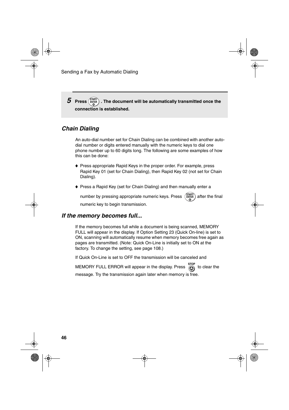 Chain dialing | Sharp FO-4400 User Manual | Page 48 / 140