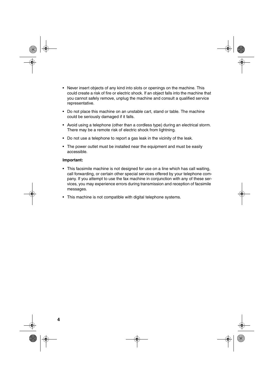 Sharp FO-4400 User Manual | Page 6 / 140