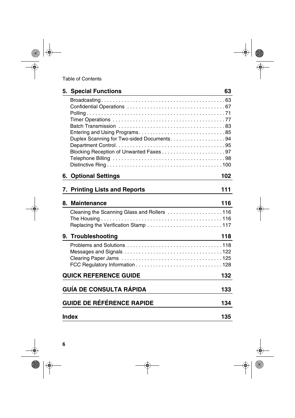 Sharp FO-4400 User Manual | Page 8 / 140