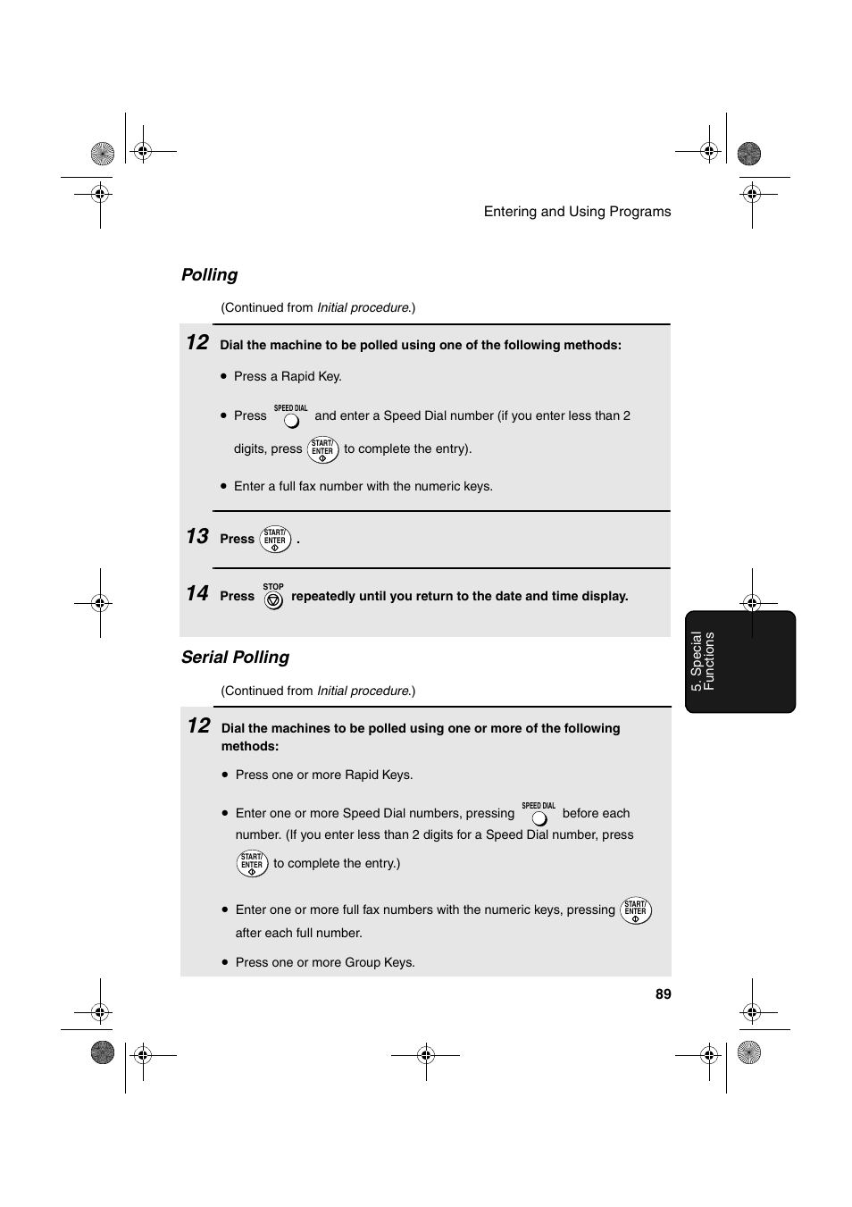 Serial polling, Polling | Sharp FO-4400 User Manual | Page 91 / 140