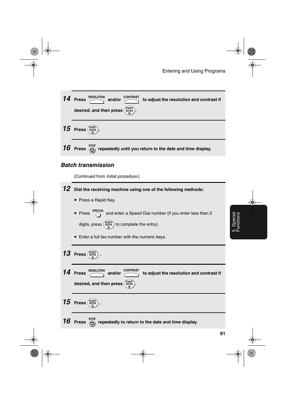 Batch transmission | Sharp FO-4400 User Manual | Page 93 / 140