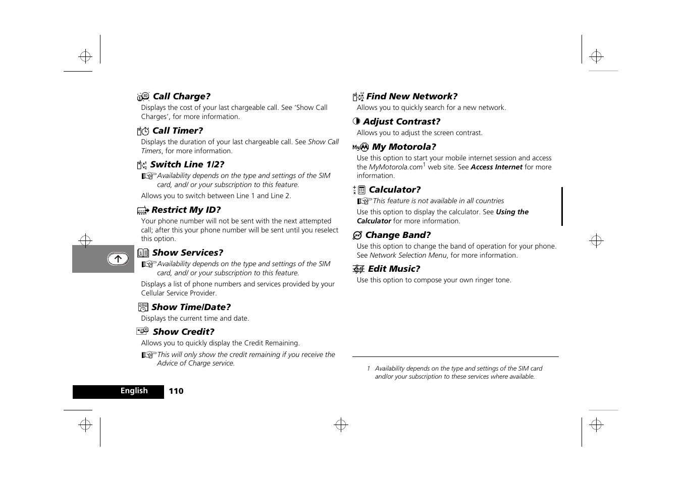 Motorola Timeport 250 User Manual | Page 114 / 128