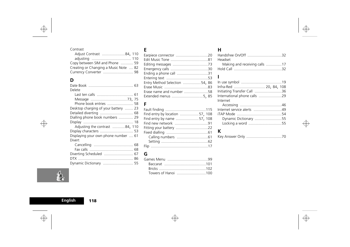 Motorola Timeport 250 User Manual | Page 122 / 128