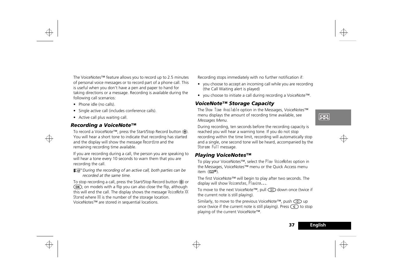 Using voice features | Motorola Timeport 250 User Manual | Page 41 / 128