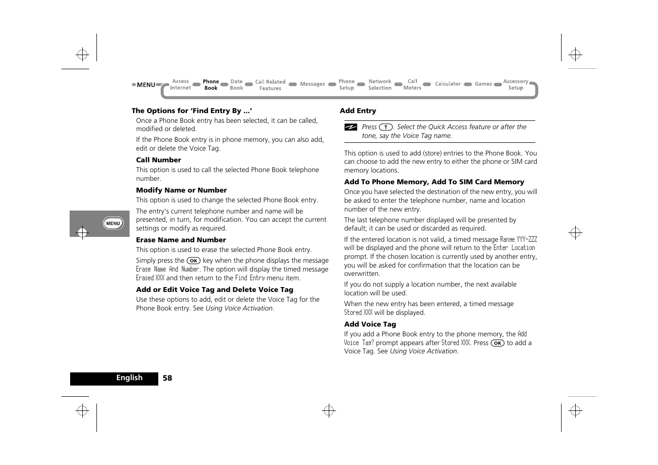 Motorola Timeport 250 User Manual | Page 62 / 128