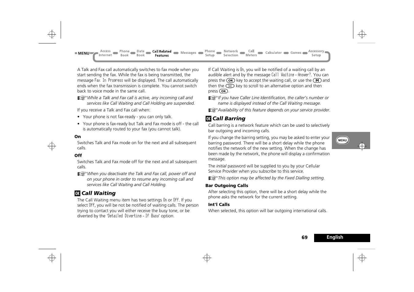 Motorola Timeport 250 User Manual | Page 73 / 128