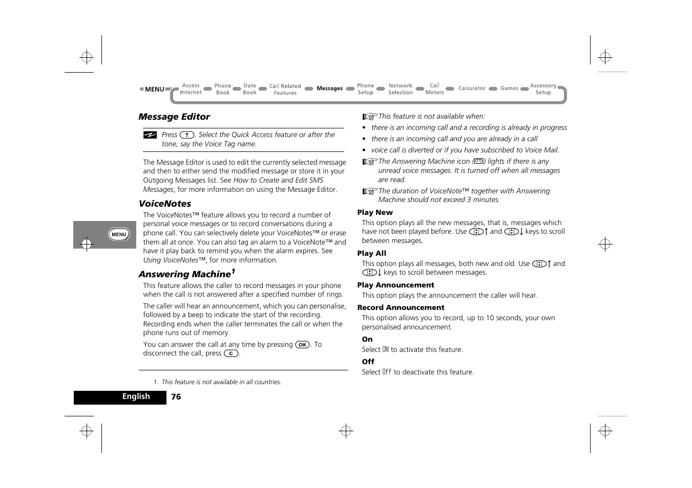 Motorola Timeport 250 User Manual | Page 80 / 128