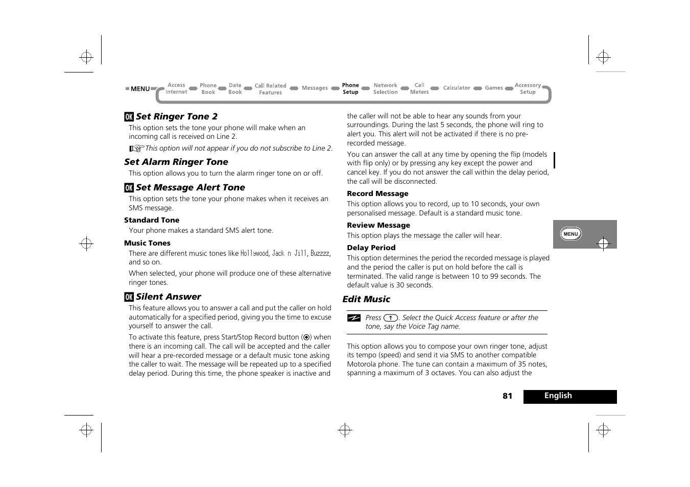 Motorola Timeport 250 User Manual | Page 85 / 128