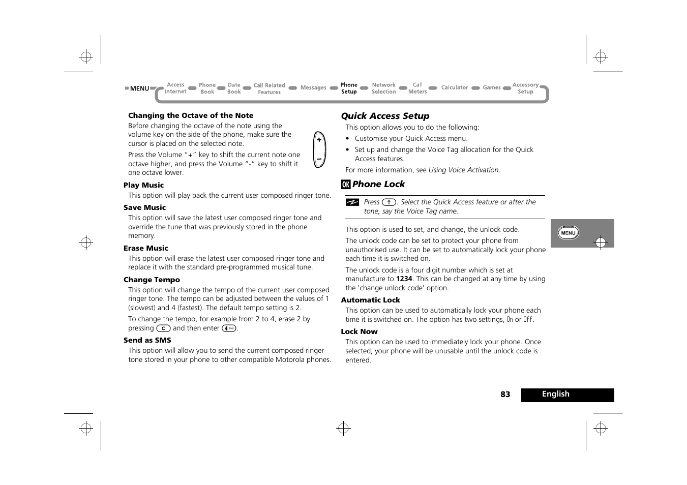 Motorola Timeport 250 User Manual | Page 87 / 128