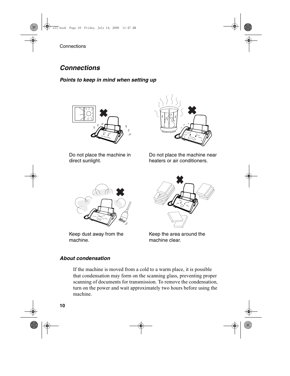 Connections | Sharp FO-775L User Manual | Page 12 / 156