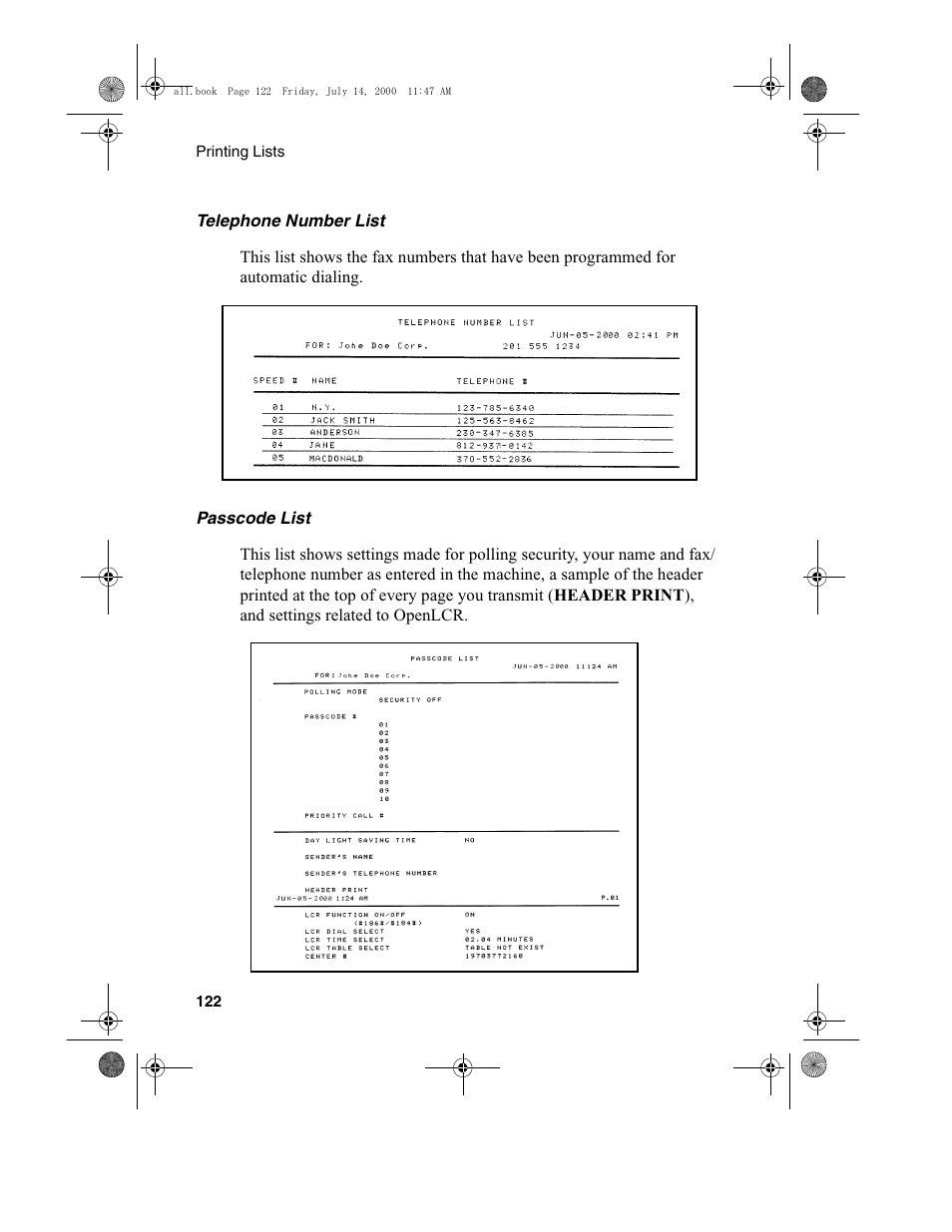 Sharp FO-775L User Manual | Page 124 / 156