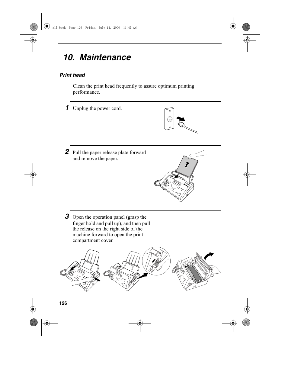 Maintenance | Sharp FO-775L User Manual | Page 128 / 156