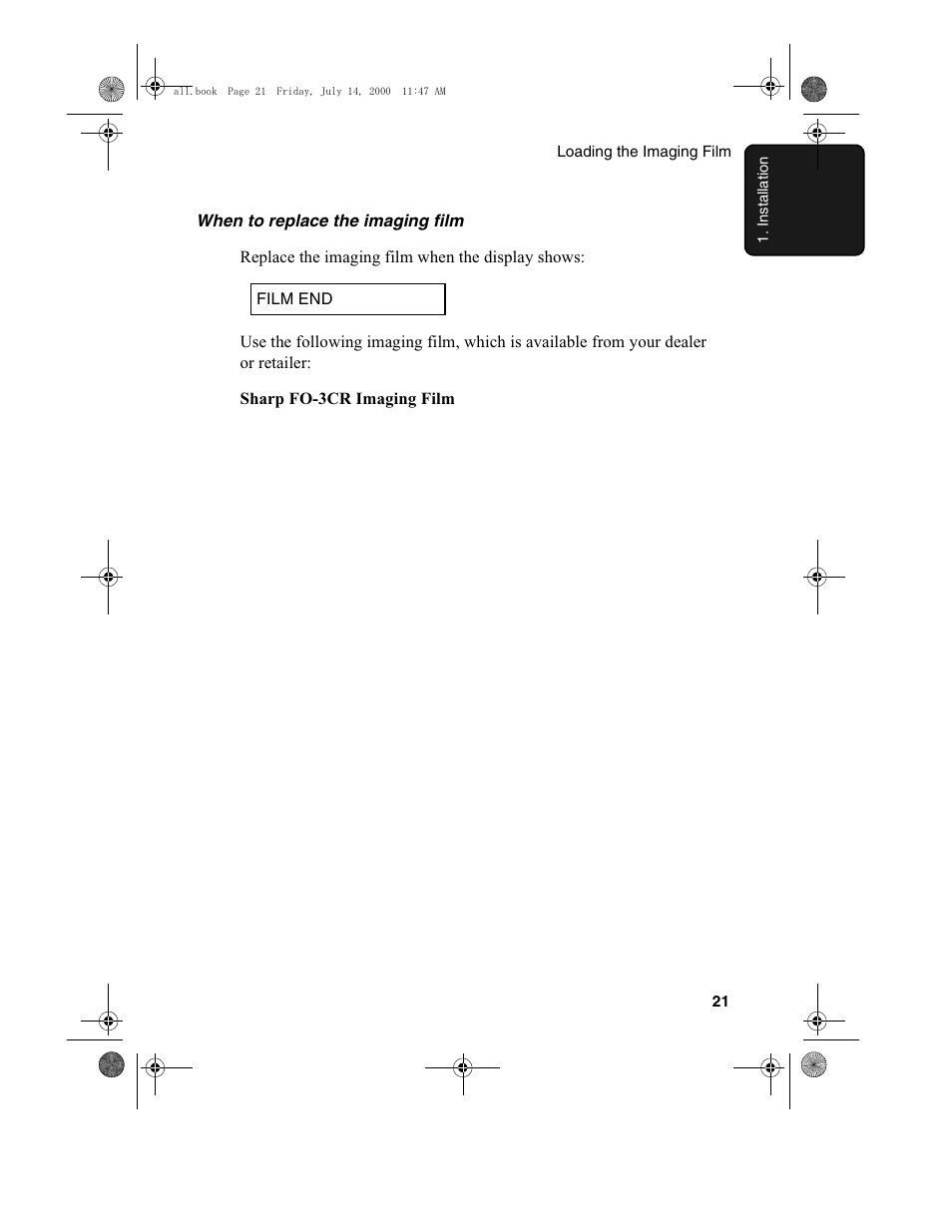 Sharp FO-775L User Manual | Page 23 / 156