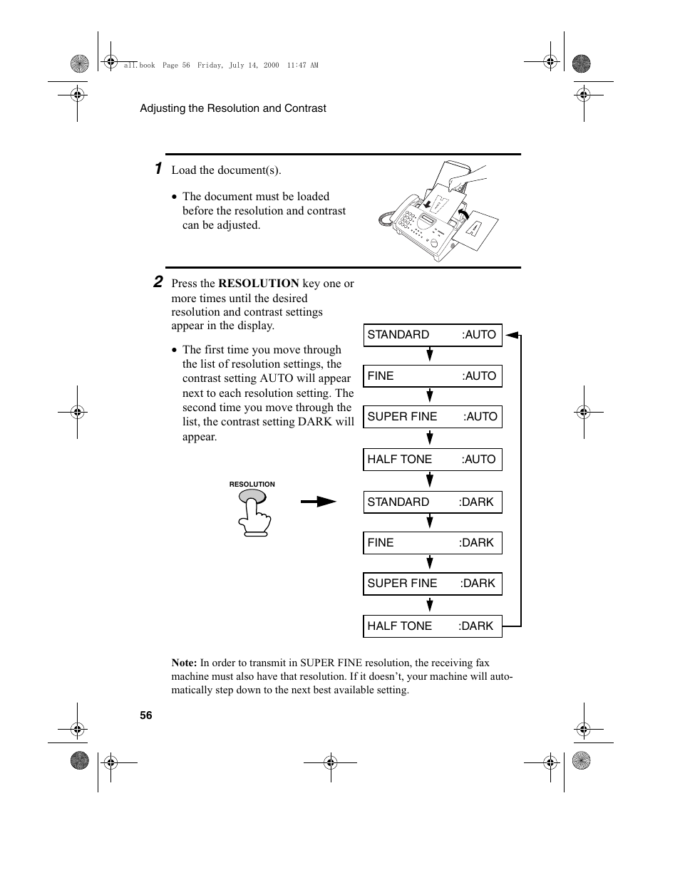 Sharp FO-775L User Manual | Page 58 / 156