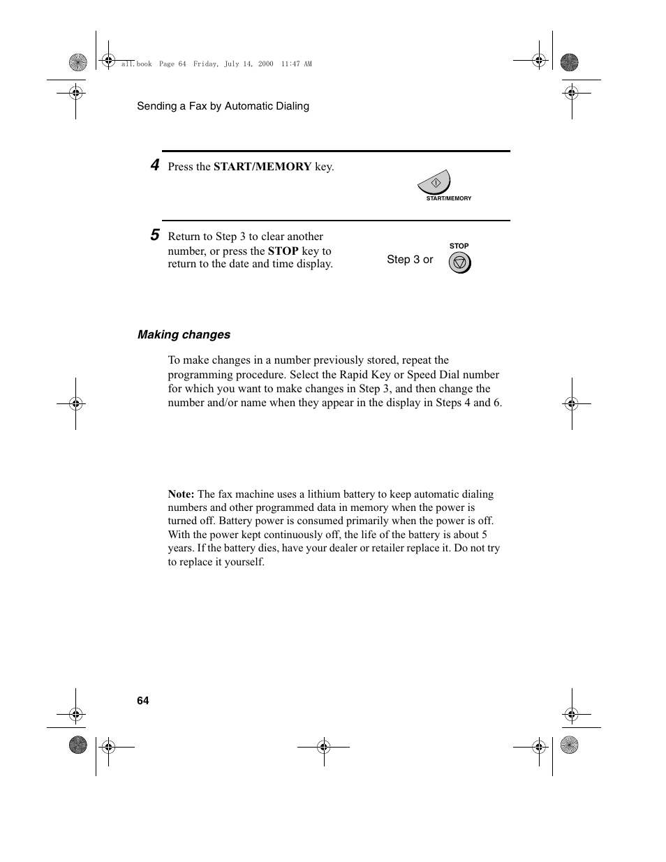 Sharp FO-775L User Manual | Page 66 / 156