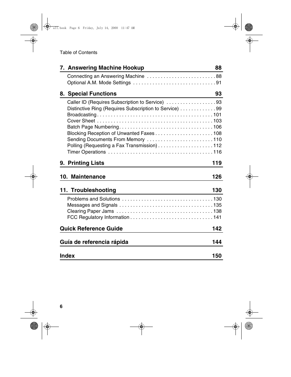 Sharp FO-775L User Manual | Page 8 / 156