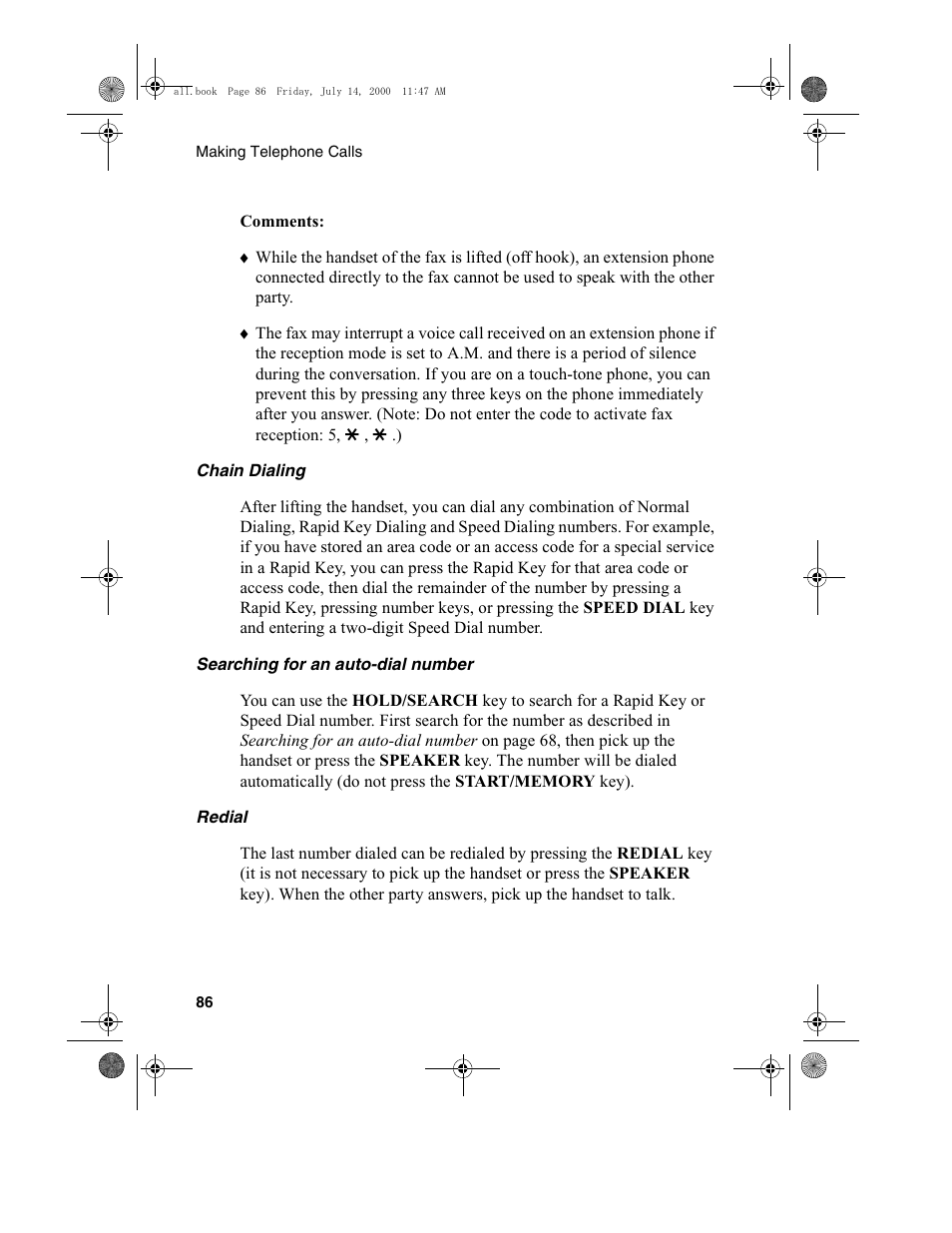 Sharp FO-775L User Manual | Page 88 / 156