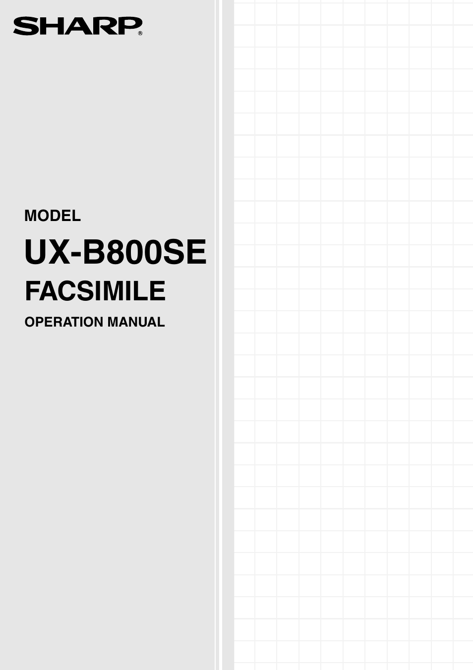 Sharp UX-B800SE User Manual | 76 pages