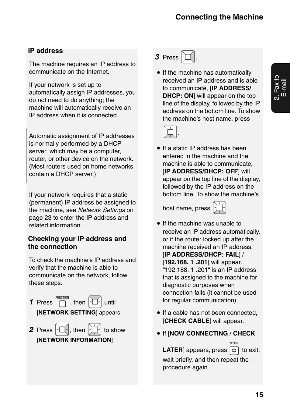 Connecting the machine | Sharp UX-B800SE User Manual | Page 17 / 76