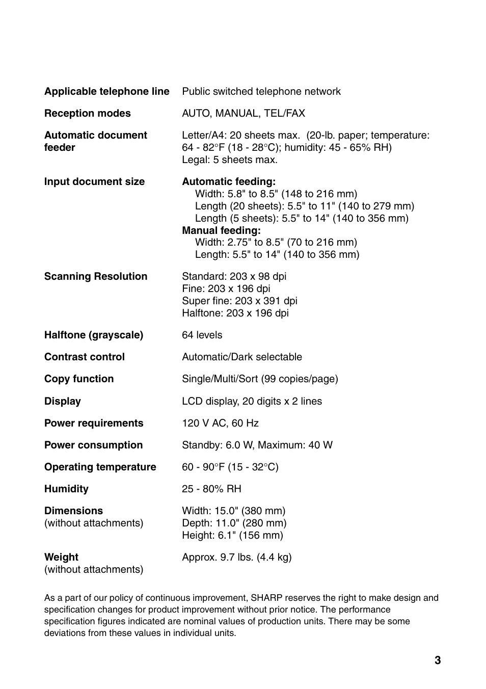 Sharp UX-B800SE User Manual | Page 5 / 76