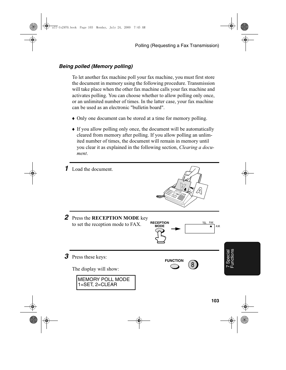 Sharp FO-2970M User Manual | Page 105 / 152