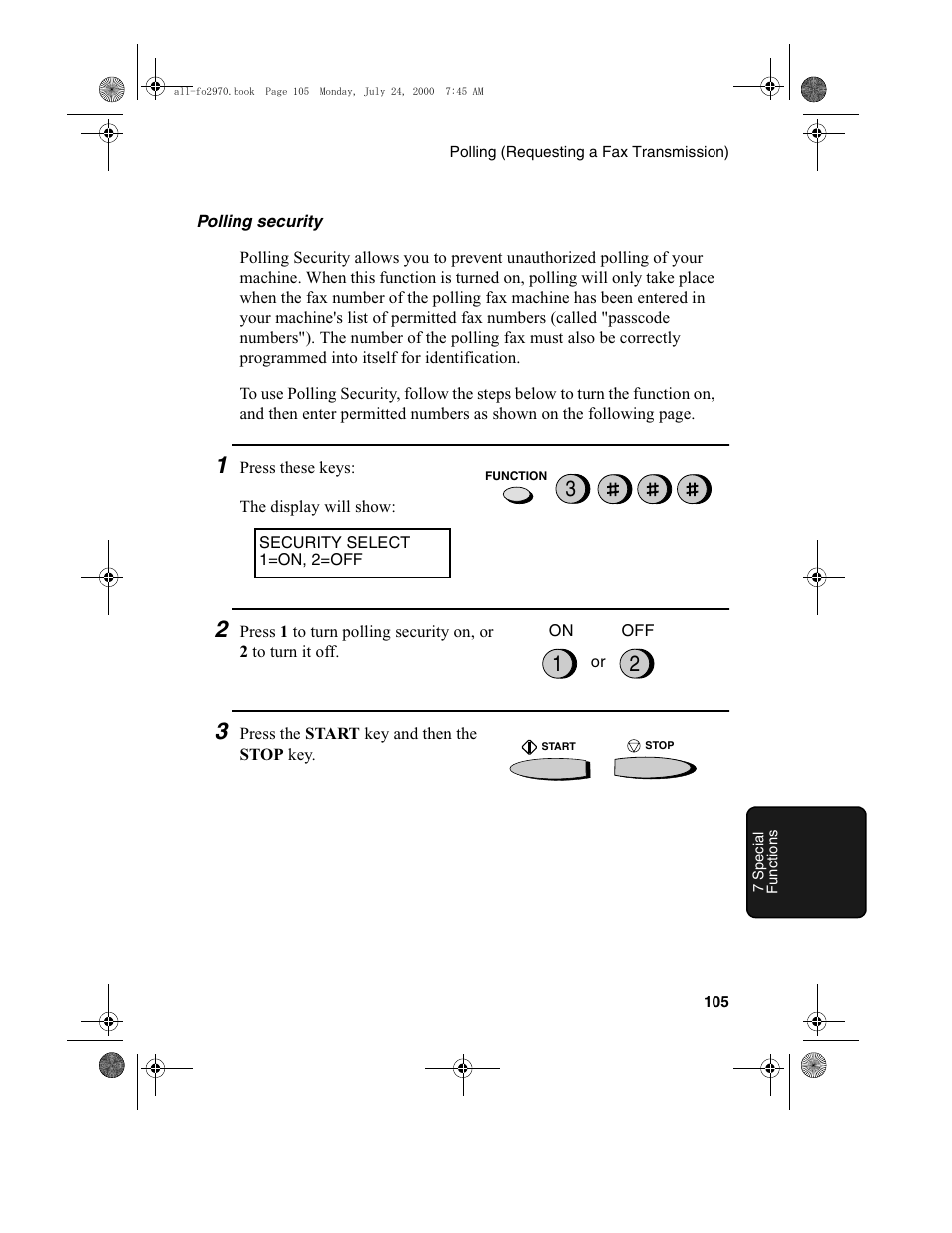 Sharp FO-2970M User Manual | Page 107 / 152